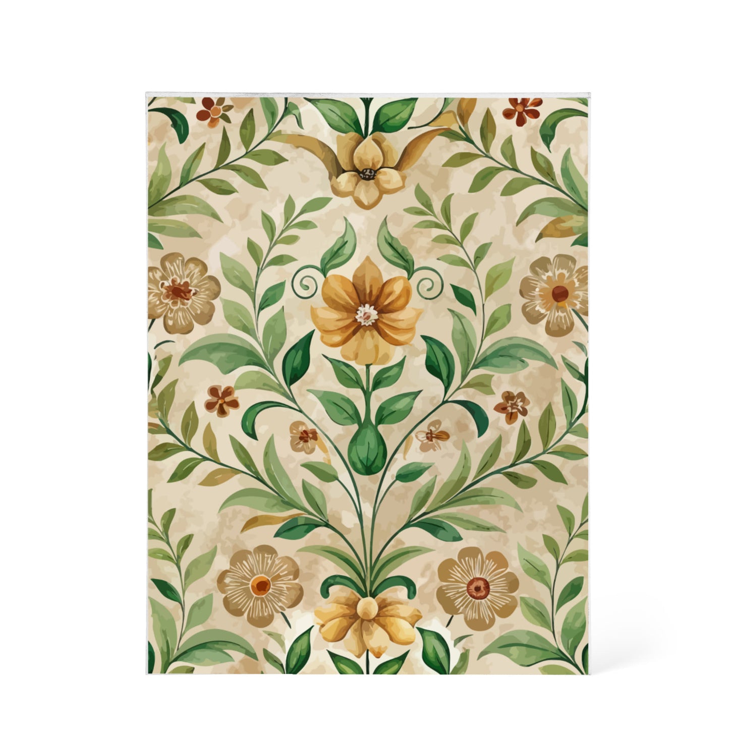 Folk Floral Pattern, Armenian Inspired 01 - 5.25" x 7" Acrylic Block