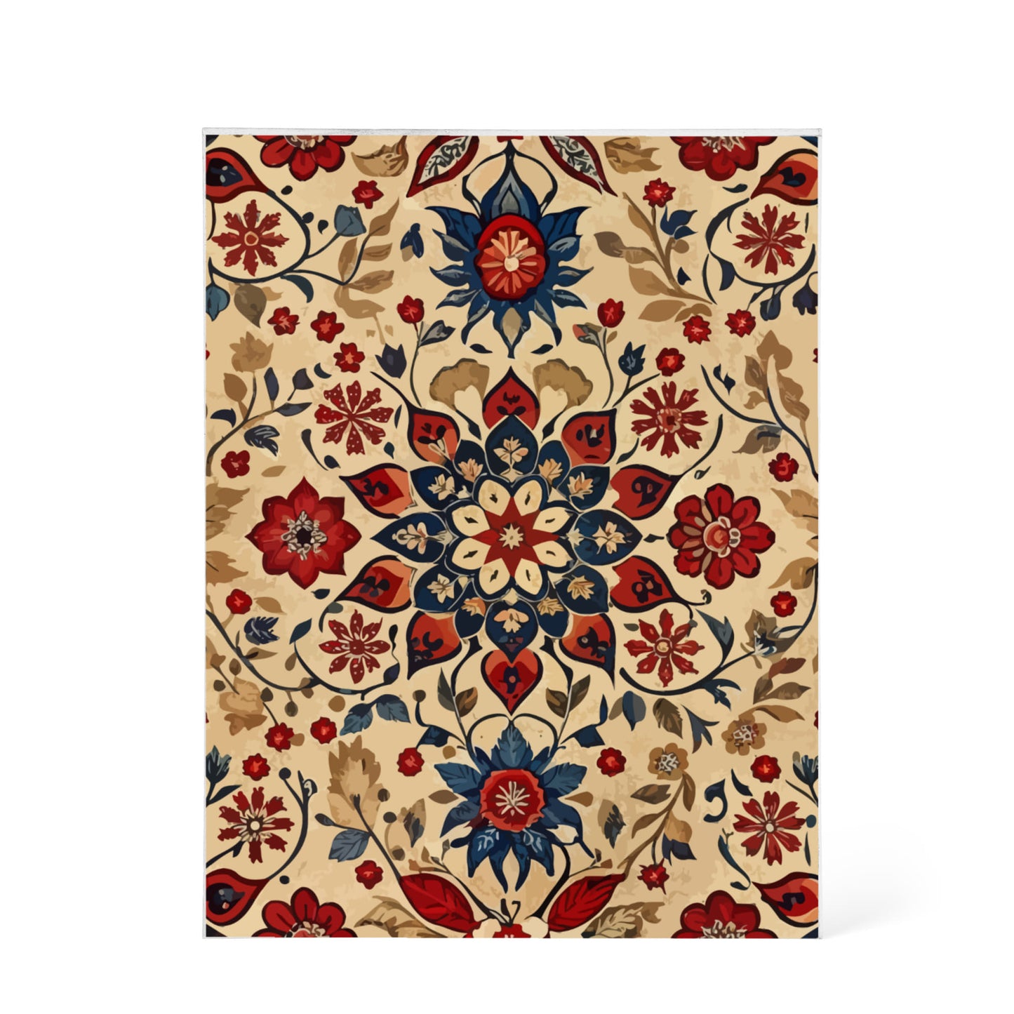 Folk Floral Pattern, Moroccan Inspired 09 - 5.25" x 7" Acrylic Block