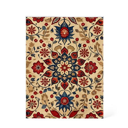 Folk Floral Pattern, Moroccan Inspired 09 - 5.25" x 7" Acrylic Block