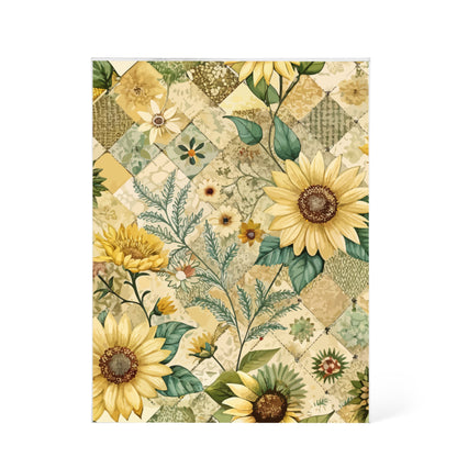 Folk Floral Pattern, Appalachian Inspired 03 - 5.25" x 7" Acrylic Block