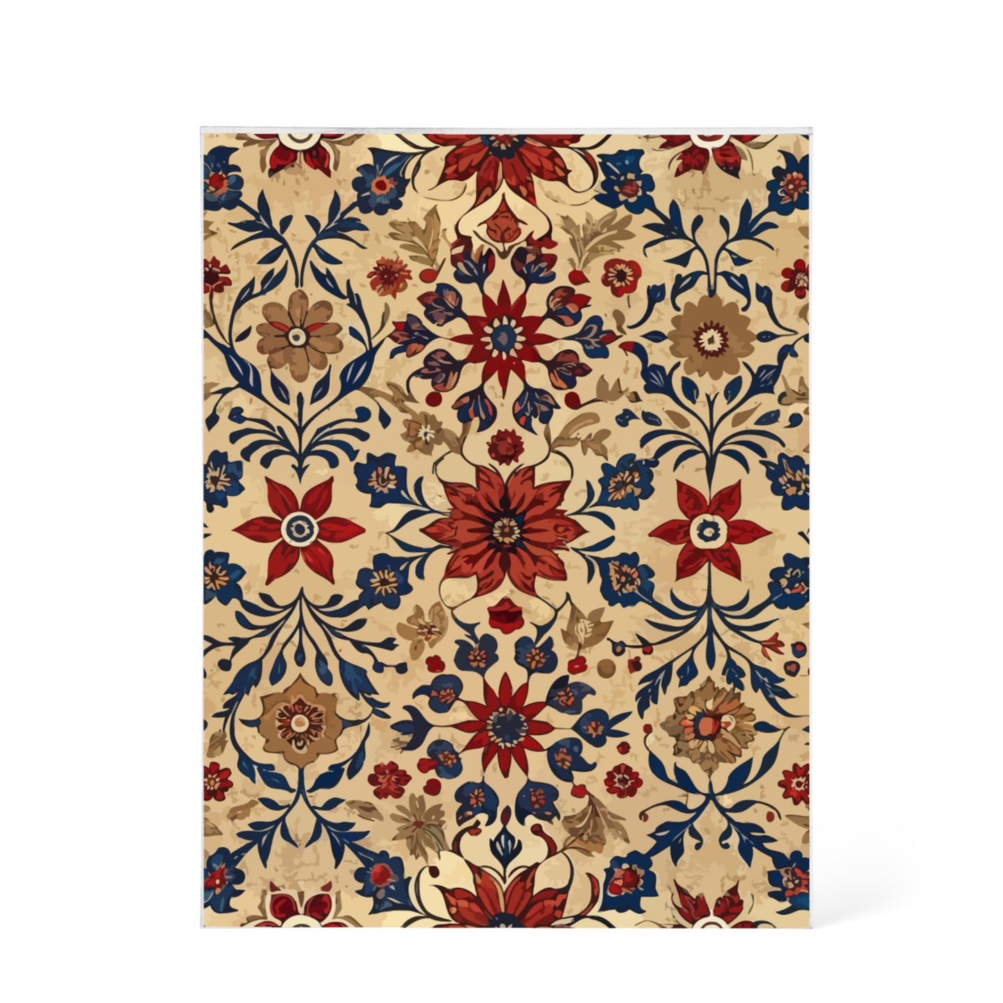 Folk Floral Pattern, Moroccan Inspired 10 - 5.25" x 7" Acrylic Block