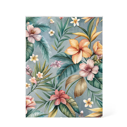 Folk Floral Pattern, Balinese Inspired 07 - 5.25" x 7" Acrylic Block