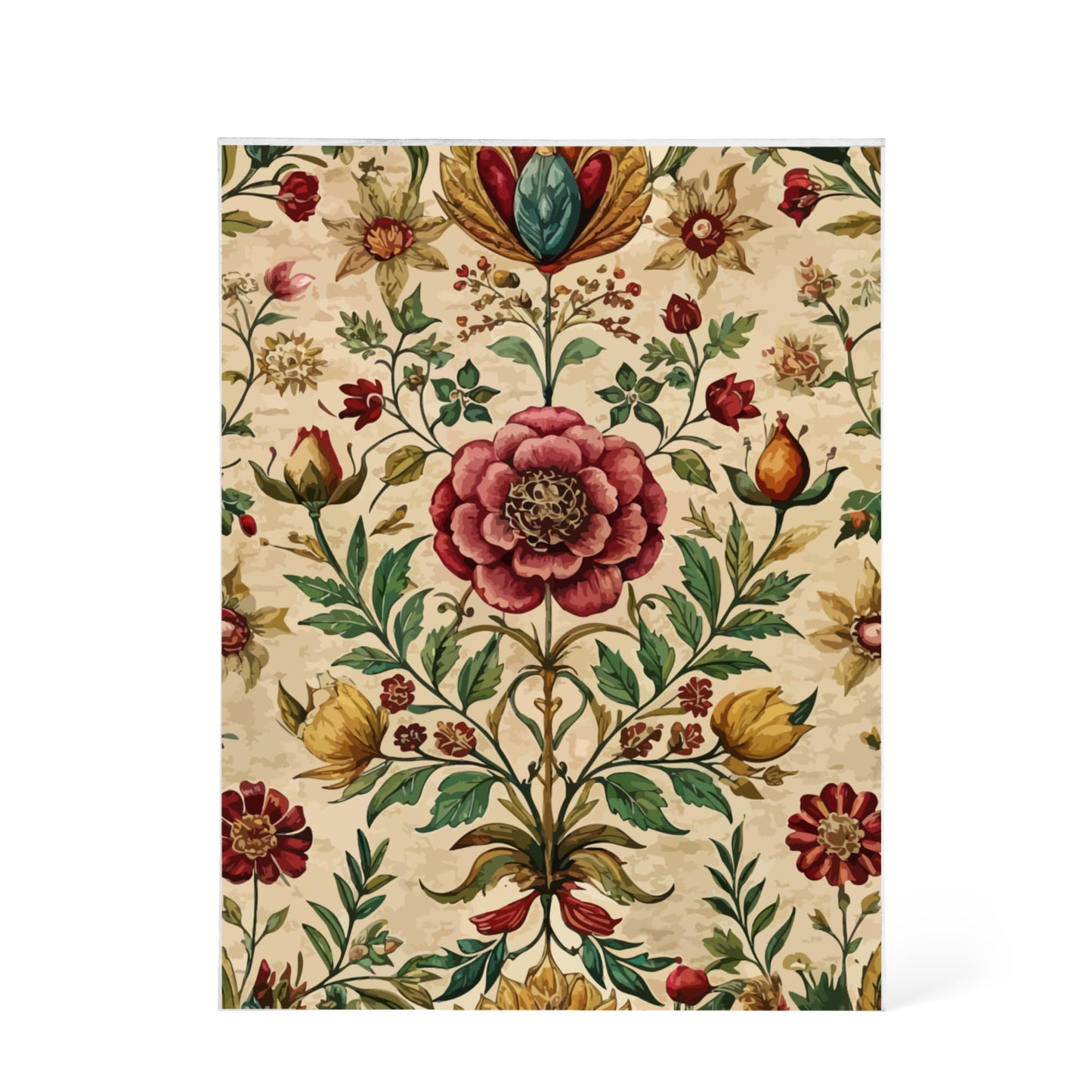 Folk Floral Pattern, Iranian Inspired 03 - 5.25" x 7" Acrylic Block
