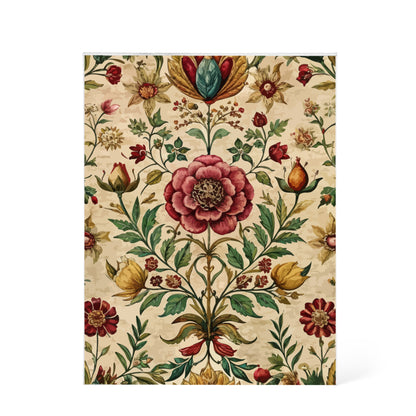 Folk Floral Pattern, Iranian Inspired 03 - 5.25" x 7" Acrylic Block