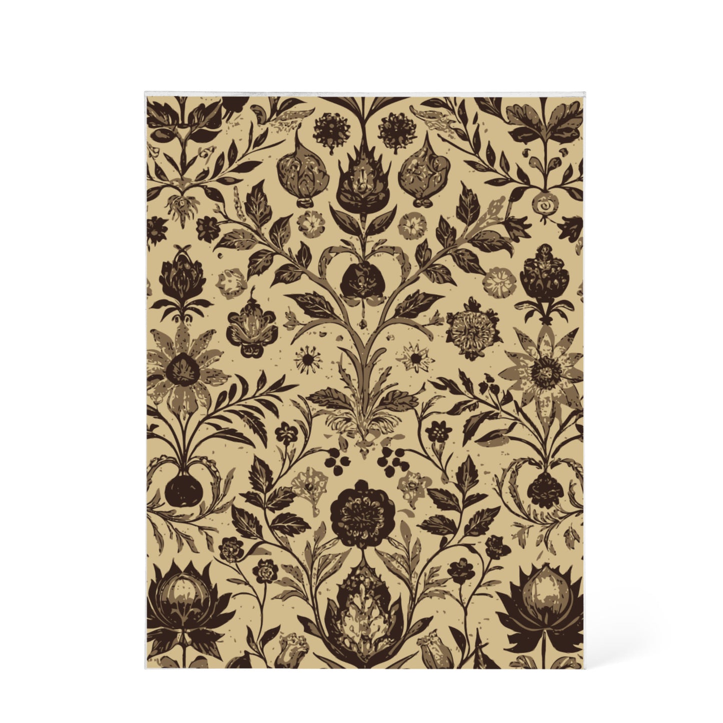 Folk Floral Pattern, Afghan Inspired 01 - 5.25" x 7" Acrylic Block