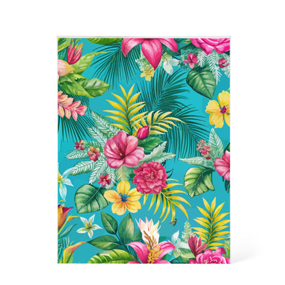 Folk Floral Pattern, Brazilian Inspired 01 - 5.25" x 7" Acrylic Block