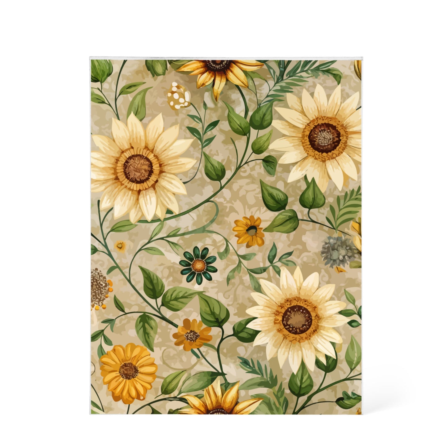 Folk Floral Pattern, Appalachian Inspired 01 - 5.25" x 7" Acrylic Block