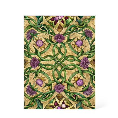 Folk Floral Pattern, Celtic Inspired 05 - 5.25" x 7" Acrylic Block
