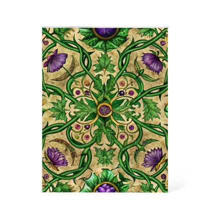 Folk Floral Pattern, Celtic Inspired 02 - 5.25" x 7" Acrylic Block