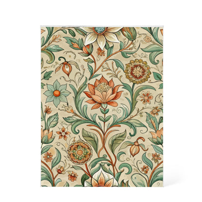 Folk Floral Pattern, Middle Eastern Inspired 01 - 5.25" x 7" Acrylic Block