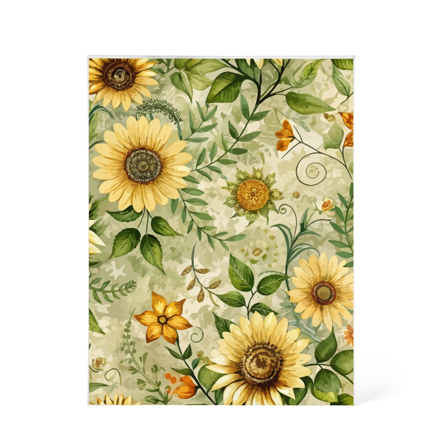 Folk Floral Pattern, Appalachian Inspired 04 - 5.25" x 7" Acrylic Block