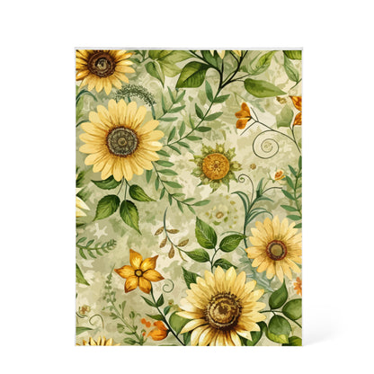 Folk Floral Pattern, Appalachian Inspired 04 - 5.25" x 7" Acrylic Block