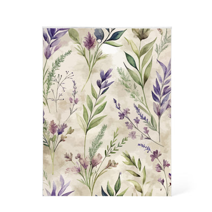 Folk Floral Pattern, French Inspired 01 - 5.25" x 7" Acrylic Block