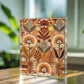 Folk Floral Pattern, African Inspired 01 - 5.25" x 7" Acrylic Block