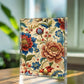 Folk Floral Pattern, Mongolian Inspired 01 - 5.25" x 7" Acrylic Block
