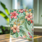 Folk Floral Pattern, Balinese Inspired 04 - 5.25" x 7" Acrylic Block