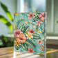 Folk Floral Pattern, Balinese Inspired 01 - 5.25" x 7" Acrylic Block