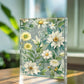 Folk Floral Pattern, Alpine Inspired 04 - 5.25" x 7" Acrylic Block
