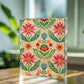 Folk Floral Pattern, Peruvian Inspired 02 - 5.25" x 7" Acrylic Block