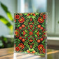 Folk Floral Pattern, Hungarian Inspired 04 - 5.25" x 7" Acrylic Block