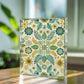 Folk Floral Pattern, Scandinavian Inspired 01 - 5.25" x 7" Acrylic Block