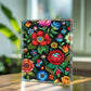 Folk Floral Pattern, Hungarian Inspired 08 - 5.25" x 7" Acrylic Block
