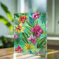Folk Floral Pattern, Colombian Inspired 01 - 5.25" x 7" Acrylic Block
