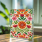 Folk Floral Pattern, Mexican Inspired 04 - 5.25" x 7" Acrylic Block