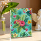 Folk Floral Pattern, Brazilian Inspired 04 - 5.25" x 7" Acrylic Block