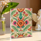 Folk Floral Pattern, Peruvian Inspired 01 - 5.25" x 7" Acrylic Block