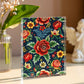 Folk Floral Pattern, Romanian Inspired 01 - 5.25" x 7" Acrylic Block