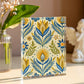 Folk Floral Pattern, Scandinavian Inspired 05 - 5.25" x 7" Acrylic Block