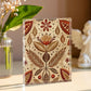 Folk Floral Pattern, Aztec Inspired 01 - 5.25" x 7" Acrylic Block