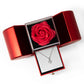 Alluring Beauty Necklace With Red Heart Rose Gift Box