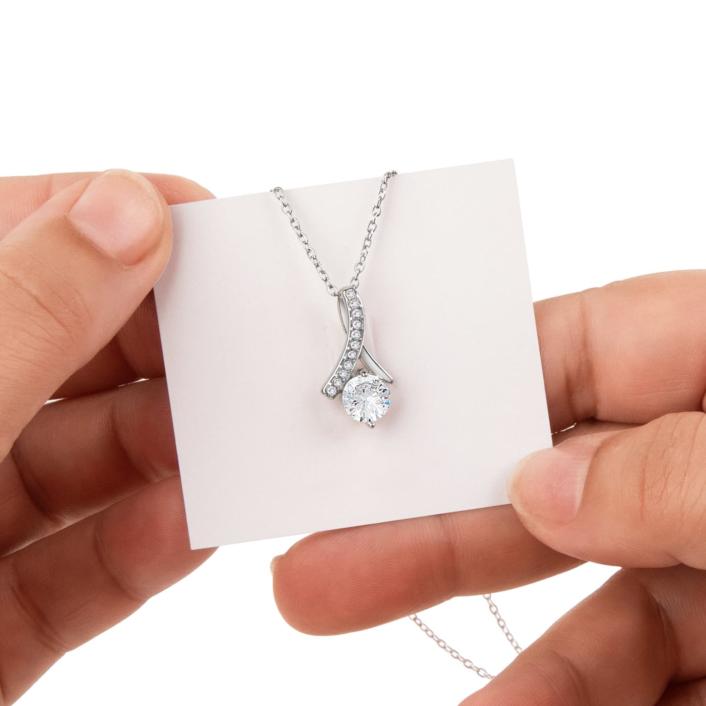 Alluring Beauty Necklace With Rotating Rose Gift Box