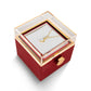 18K Yellow Gold Finish Alluring Beauty Necklace With Rotating Rose Gift Box
