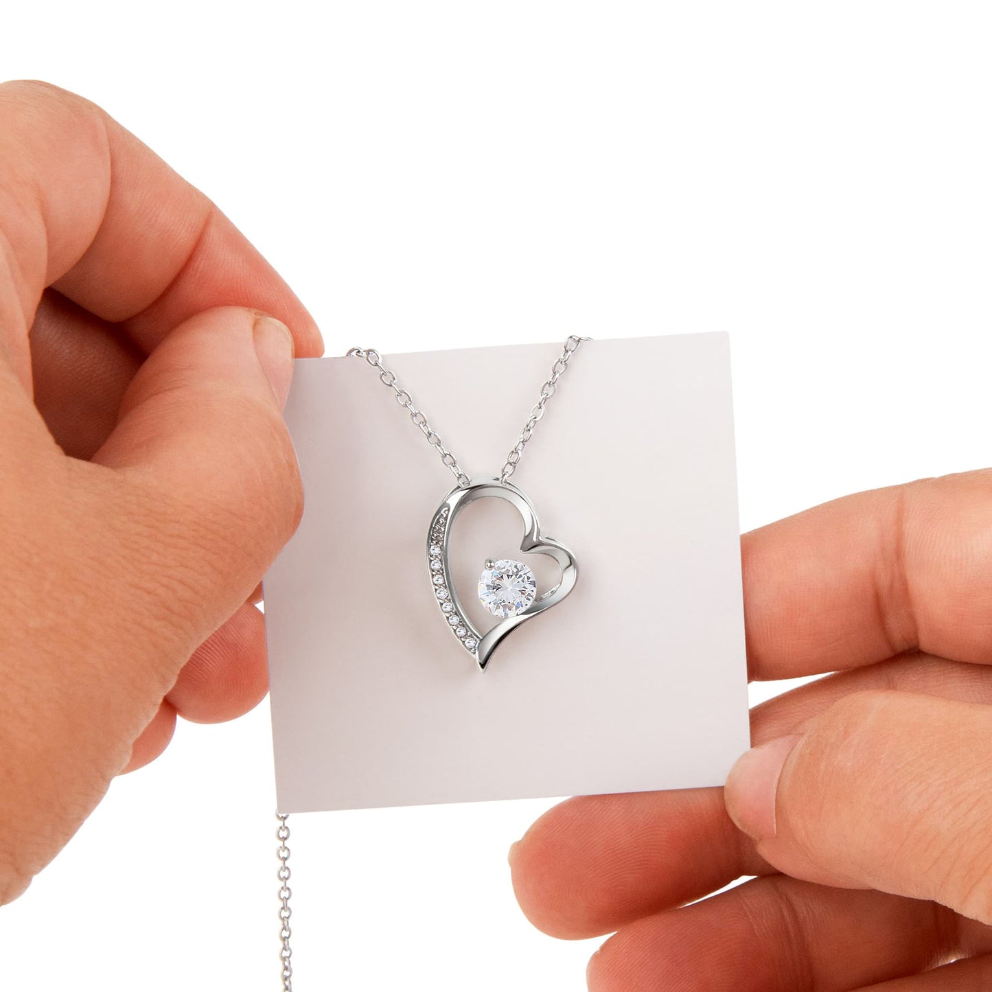 Forever Love Necklace With Rotating Rose Gift Box