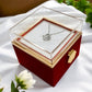 Love Knot Necklace With Rotating Rose Gift Box