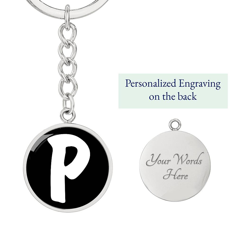 Initial P v3b - Luxury Keychain