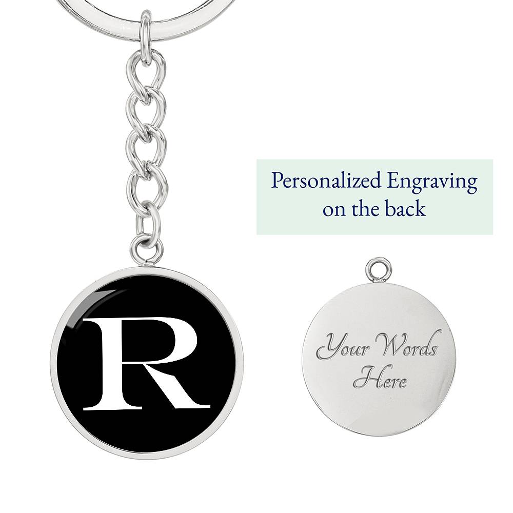 Initial R v3a - Luxury Keychain