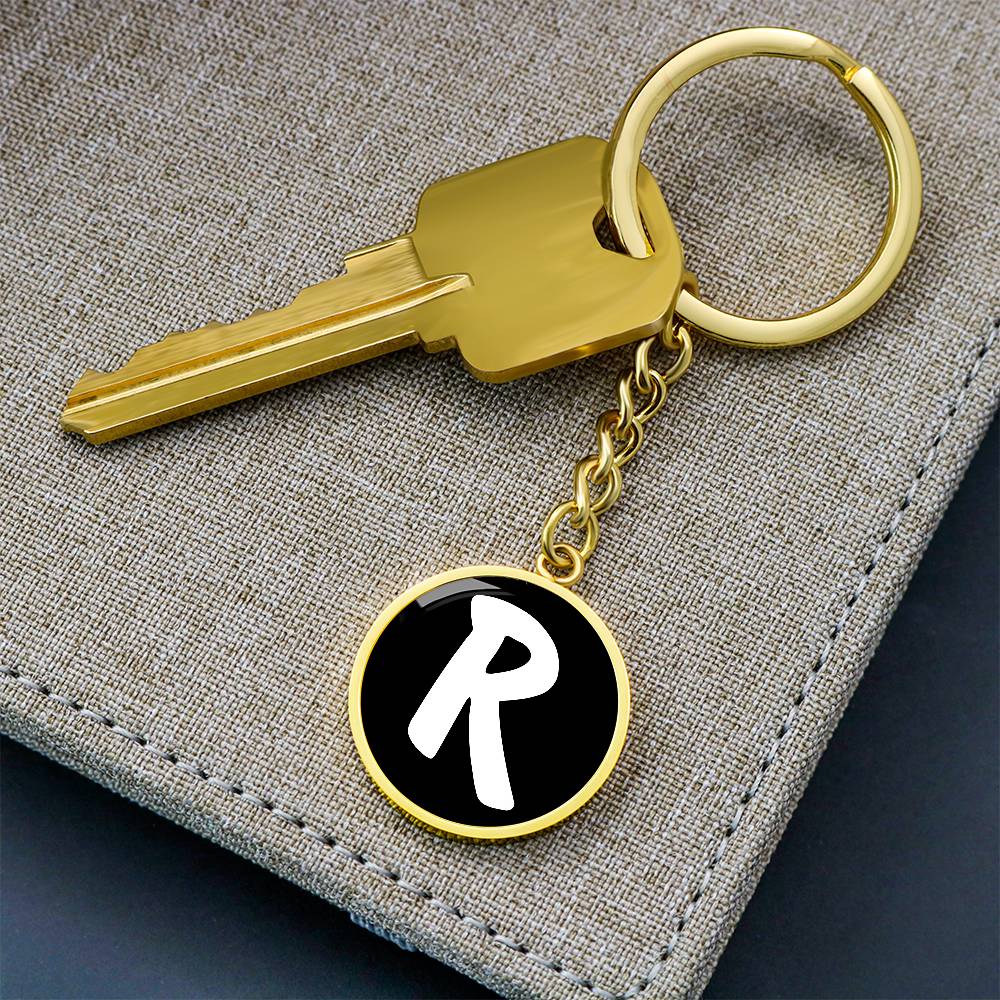Initial R v3b - Luxury Keychain