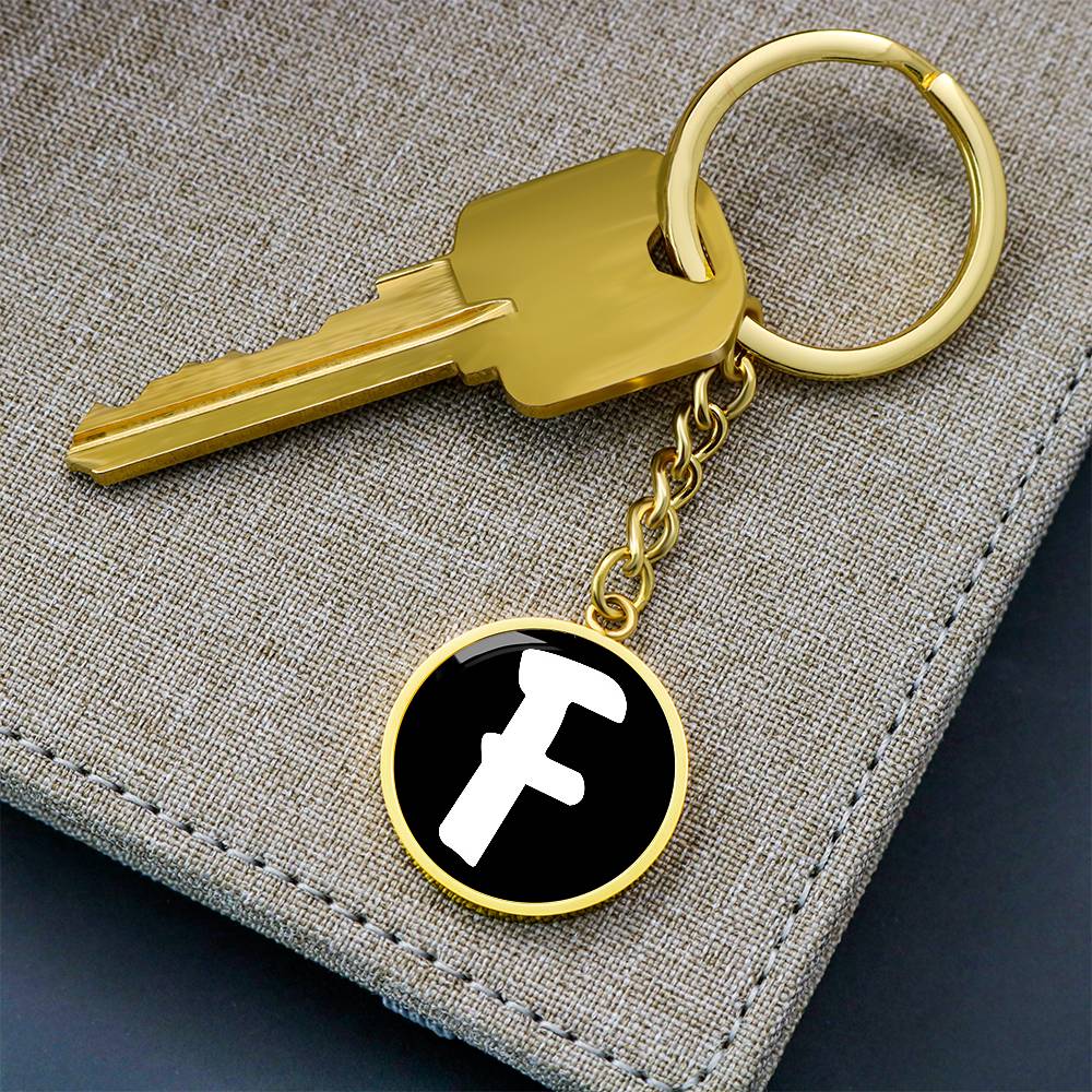 Initial F v3b - Luxury Keychain