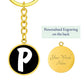 Initial P v3b - Luxury Keychain