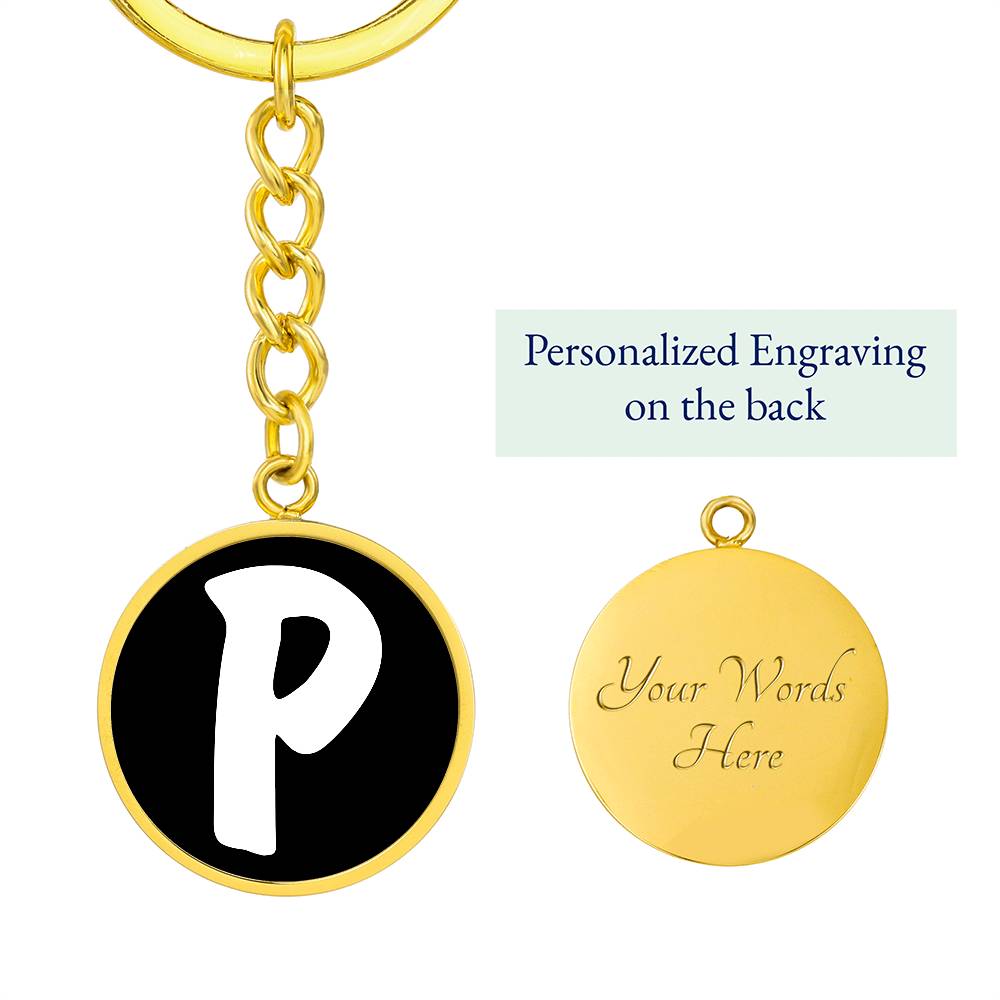 Initial P v3b - Luxury Keychain