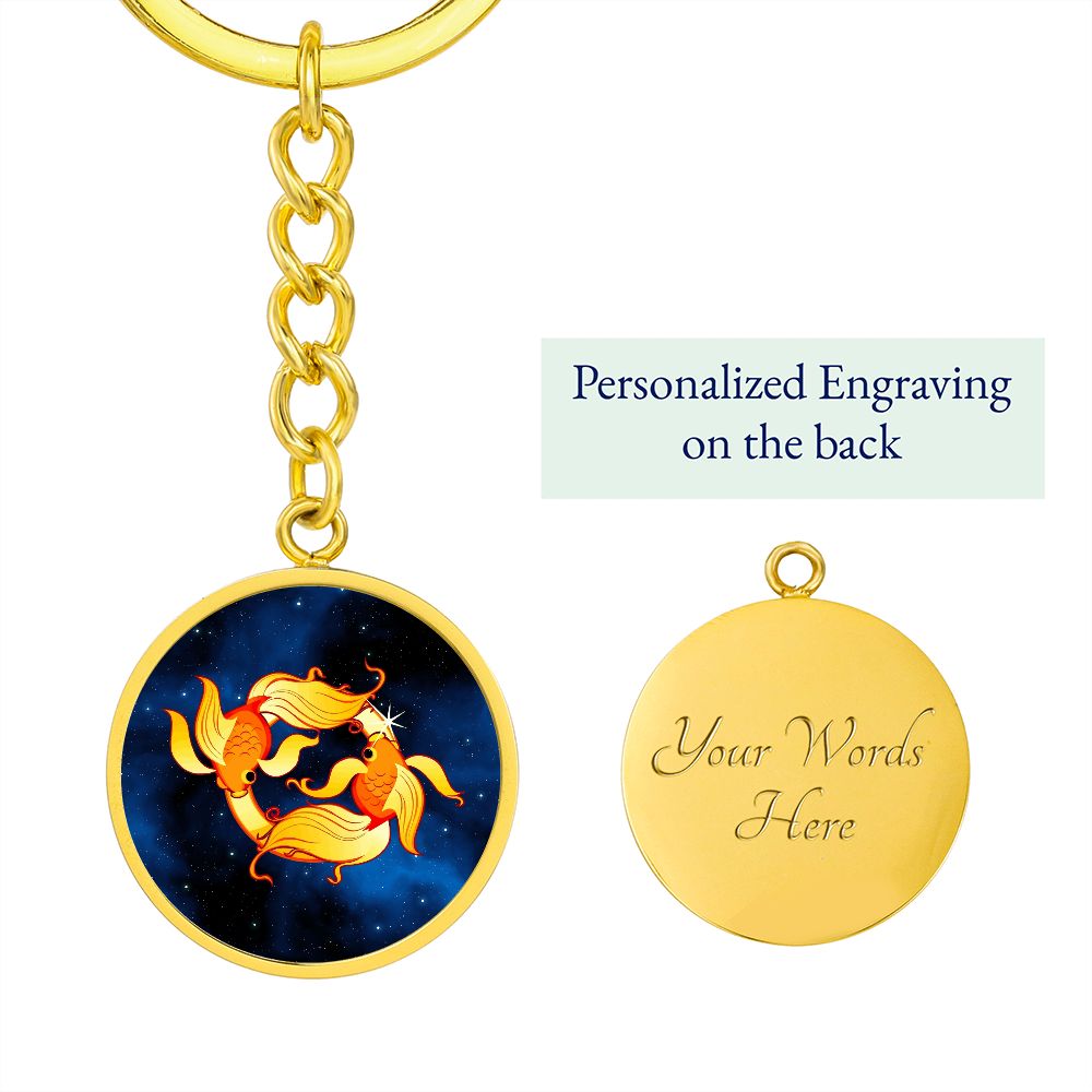 Zodiac Sign Pisces - Luxury Keychain