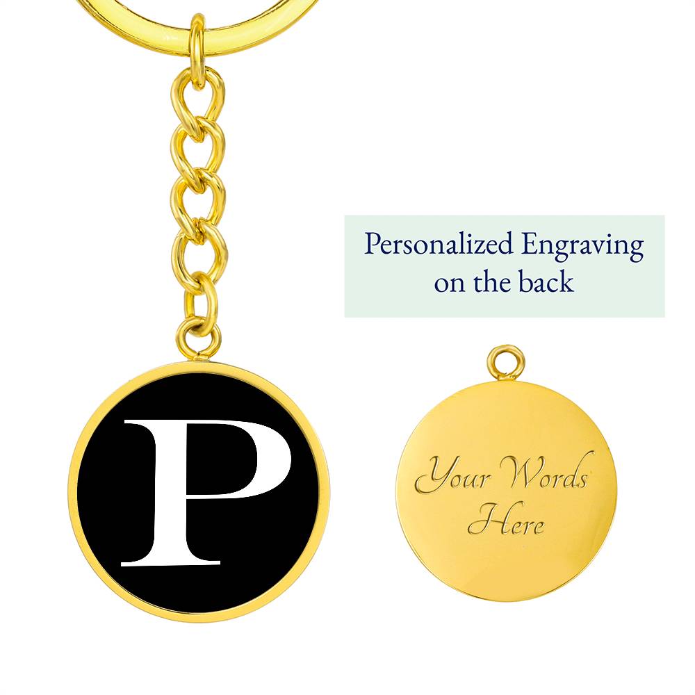 Initial P v3a - Luxury Keychain