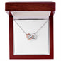 Happy Birthday Patty - Interlocking Hearts Necklace With Mahogany Style Luxury Box