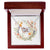 Boho Flowers Wreath Watercolor 09 - Interlocking Hearts Necklace With Mahogany Style Luxury Box