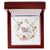 Boho Flowers Wreath Watercolor 08 - Interlocking Hearts Necklace With Mahogany Style Luxury Box