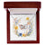 Boho Flowers Wreath Watercolor 12 - Interlocking Hearts Necklace With Mahogany Style Luxury Box